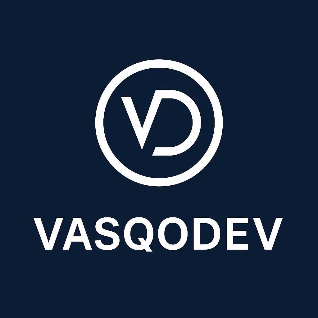 Logo oficial de vasqodev, desarrollo de software
